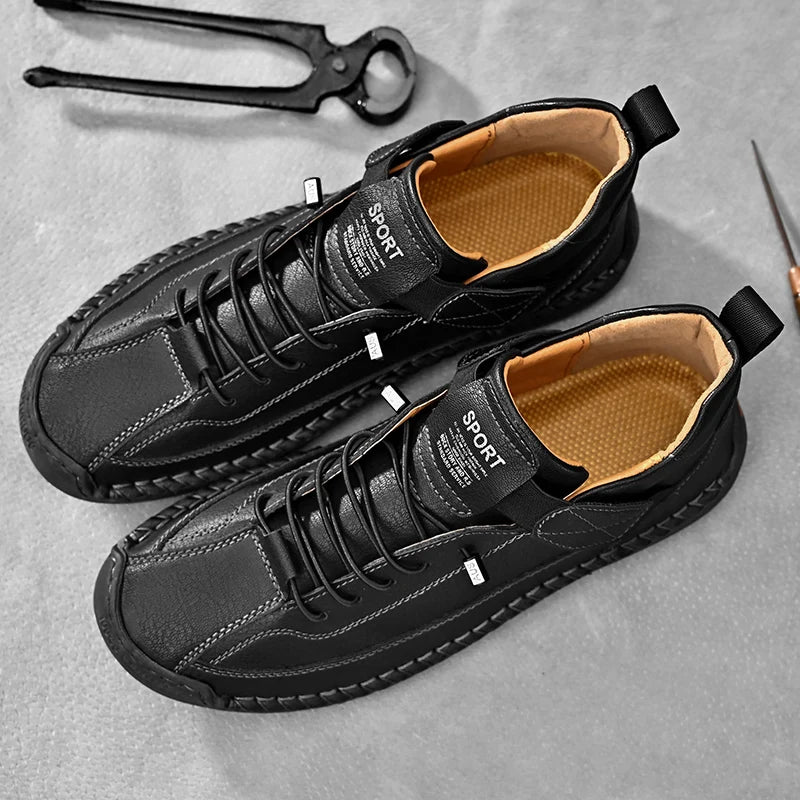 Elegant Men's Casual Slip-On Leather Loafers