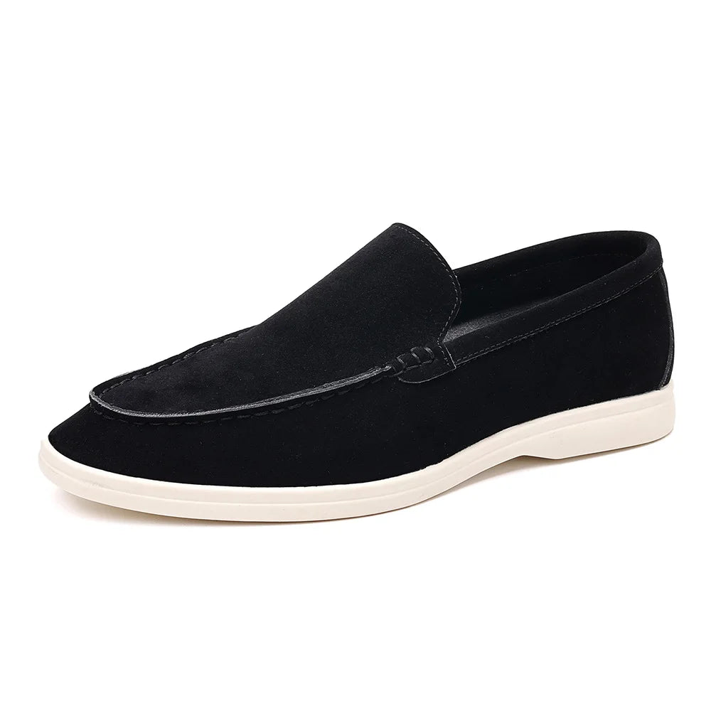 Fashion Men's Slip-on Casual Shoes Suede Leather Mens Trendy Classic Loafers Moccasins Men Outdoor Driving Flats