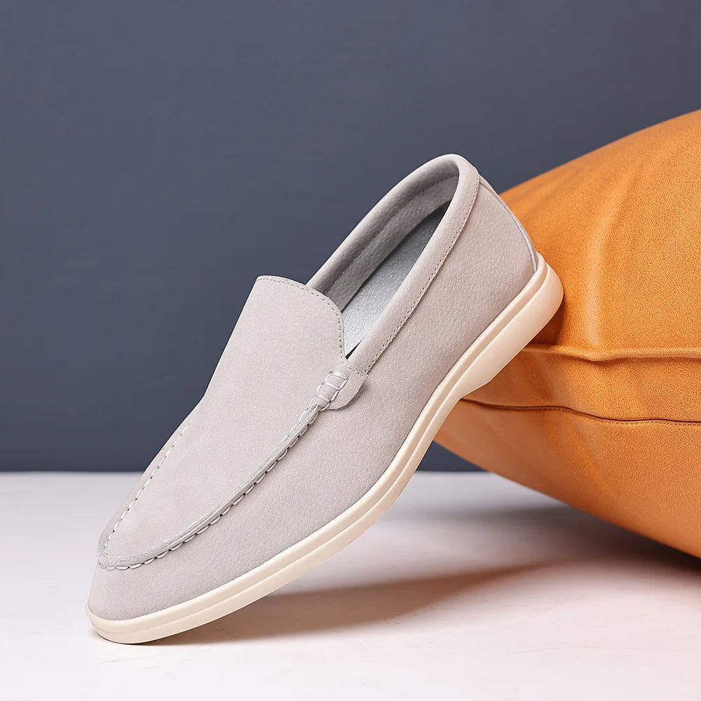 Fashion Men's Slip-on Casual Shoes Suede Leather Mens Trendy Classic Loafers Moccasins Men Outdoor Driving Flats