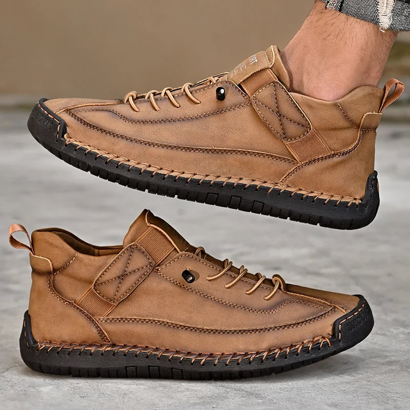 Elegant Men's Casual Slip-On Leather Loafers