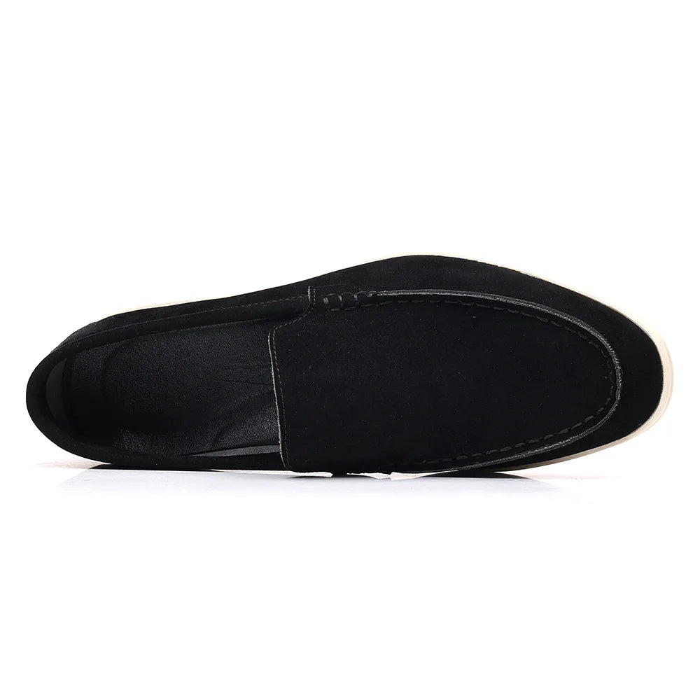 Fashion Men's Slip-on Casual Shoes Suede Leather Mens Trendy Classic Loafers Moccasins Men Outdoor Driving Flats