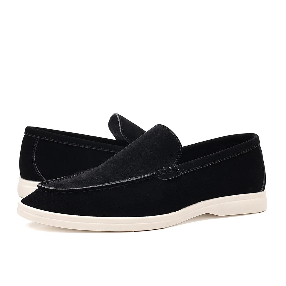 Fashion Men's Slip-on Casual Shoes Suede Leather Mens Trendy Classic Loafers Moccasins Men Outdoor Driving Flats
