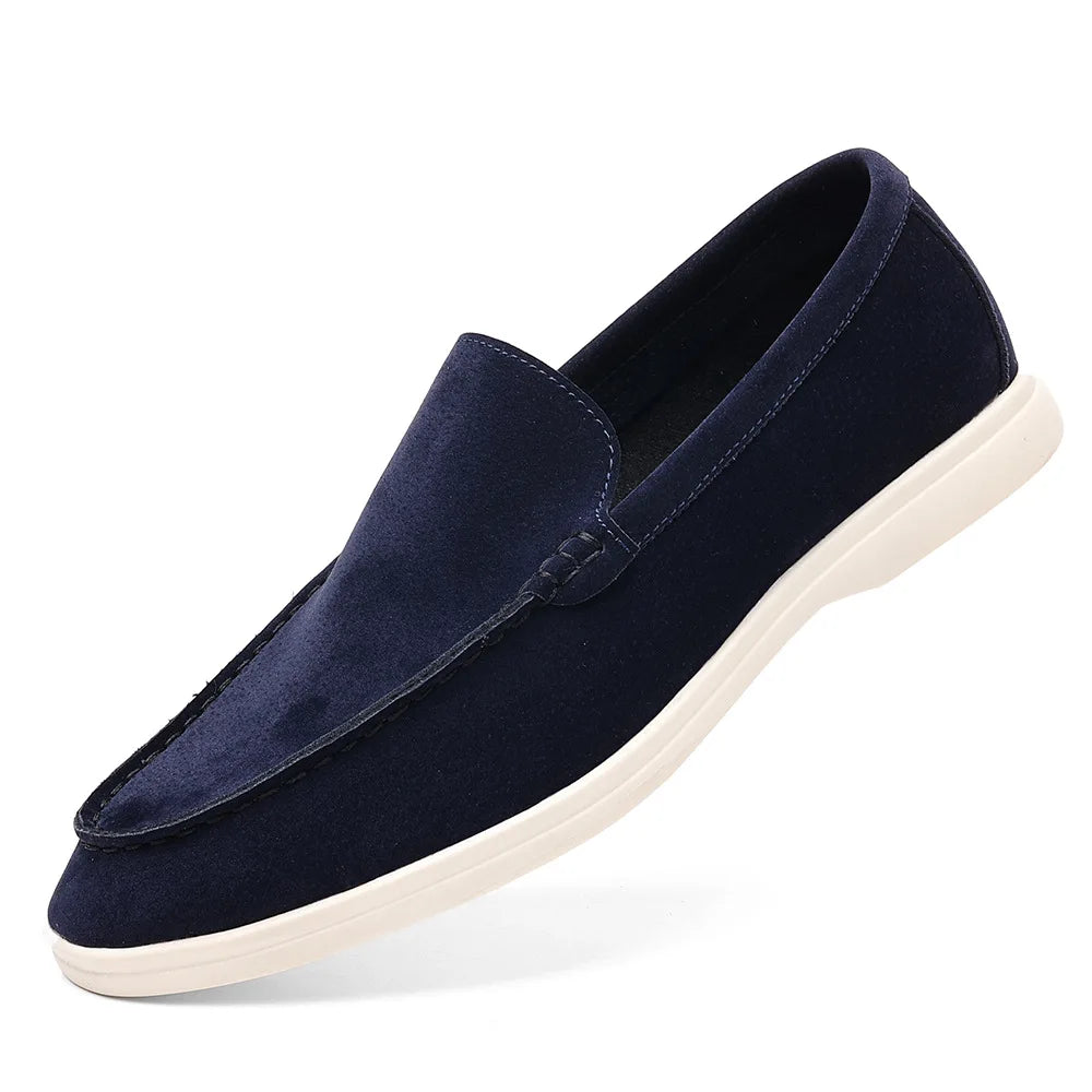 Fashion Men's Slip-on Casual Shoes Suede Leather Mens Trendy Classic Loafers Moccasins Men Outdoor Driving Flats