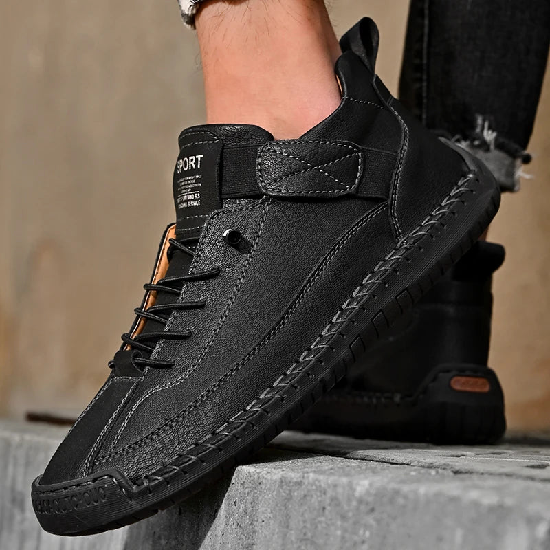 Elegant Men's Casual Slip-On Leather Loafers