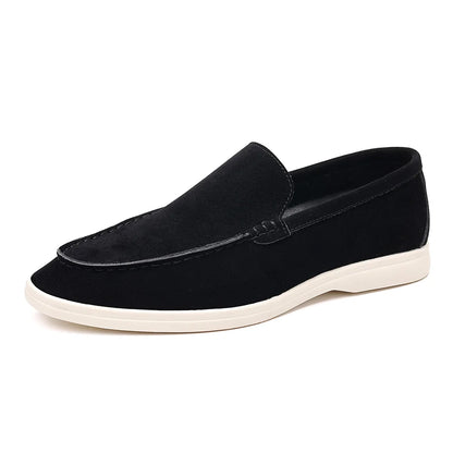 Fashion Men's Slip-on Casual Shoes Suede Leather Mens Trendy Classic Loafers Moccasins Men Outdoor Driving Flats