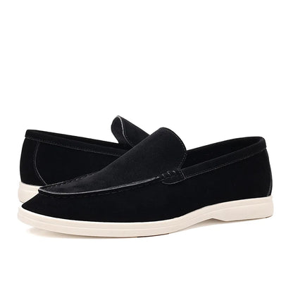 Fashion Men's Slip-on Casual Shoes Suede Leather Mens Trendy Classic Loafers Moccasins Men Outdoor Driving Flats